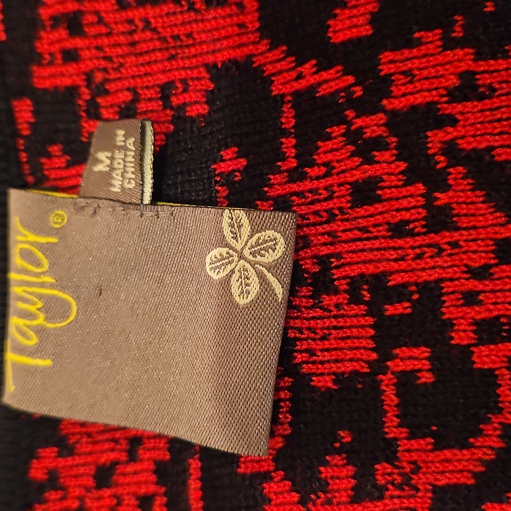 Taylor Dresses 2 Piece Sweater Set red/black size M - Picture 8 of 13